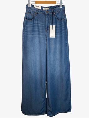 OAT NEW YORK High Rise Wide Leg Denim Jeans - Blue - Size 4/27